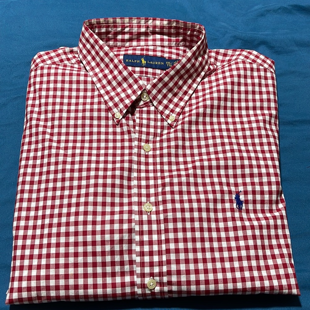XXL Ralph Lauren Polo Red Checkered Dress Shirt